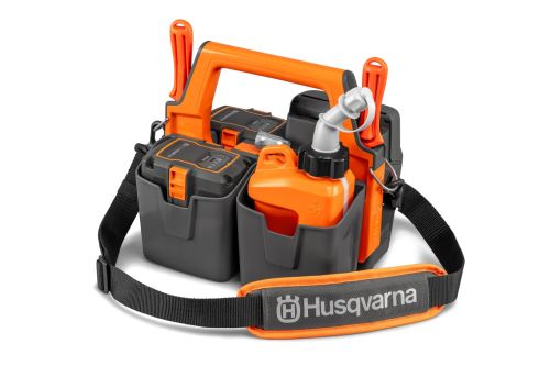 Přepravní box na akumulátory Husqvarna včetně příslušenství k řetězové pile
