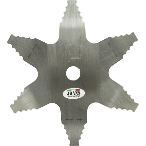 Mulčovací nůž ke křovinořezu 6 zubů. pr. 260 mm pr. otvoru 25 mm, výška 2,6 mm